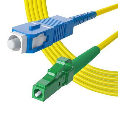 10Gtek Fiber Patch Cable - LC/APC to SC OS2 Singlemode Jumper Simplex 9/125 LSZH Fiber Optic Cord, 10-Meter(32.8-ft)