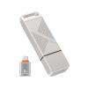 EASTBULL 32GB FAT32 USB 3.0 Flash Drive with a USB C Adapter, Fast-Speed Thumb Drive Metal Pen Drive 32 G Memory Stick for Storage and Backup (Silver, with USB C 3.0 Adapter) view 1