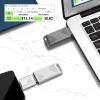 EASTBULL 32GB FAT32 USB 3.0 Flash Drive with a USB C Adapter, Fast-Speed Thumb Drive Metal Pen Drive 32 G Memory Stick for Storage and Backup (Silver, with USB C 3.0 Adapter) view 2
