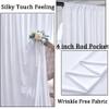 20ftx8ft Wrinkle Free White Backdrop Curtains Panels for Parties, Polyester Photo Backdrop Drapes 4 Panels 5ftx8ft Cloth for Birthday Wedding Photography Background Home Decorations view 2
