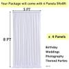 20ftx8ft Wrinkle Free White Backdrop Curtains Panels for Parties, Polyester Photo Backdrop Drapes 4 Panels 5ftx8ft Cloth for Birthday Wedding Photography Background Home Decorations view 3