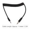 3.5mm to CB2 Camera Spring Cable, 100cm Extendable, Flash Sync, Metal and Plastic, 3.3ft Cable Length, 3.5mm Jack, 2.5mm Interface, for Cameras view 4