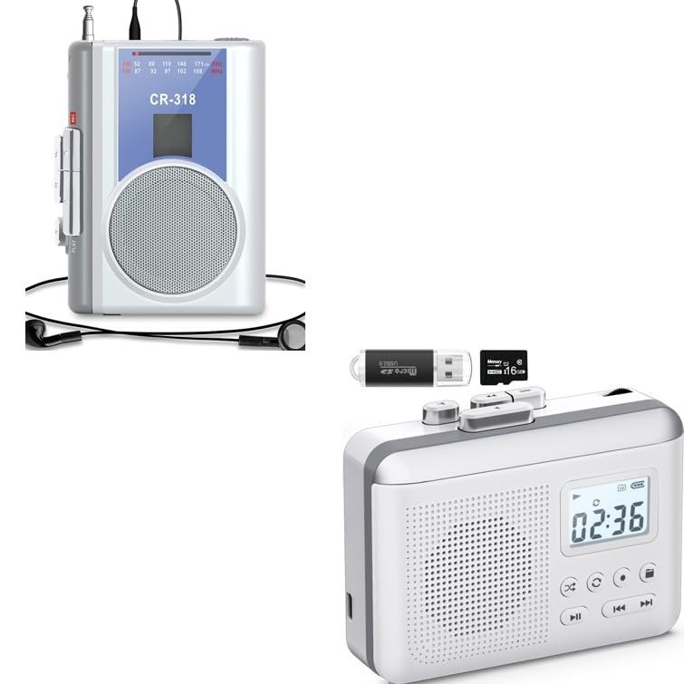 Cassette Recorder Player 318 & Portable Cassette Player Recorder Converter 381