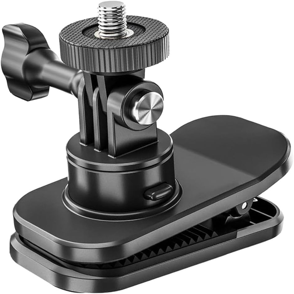 DirectNine Basics Magnetic Backpack Clip Holder Flat Fixed Bracket Mount Universal Accessories Compatible for DJI Action/Osmo Pocket 2 3 Sports Camera