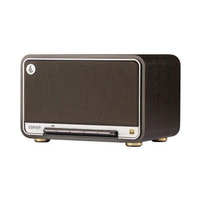 Edifier D32 Tabletop Wireless Speaker, Hi-Res Audio, LDAC, ALAC, 60W (RMS), 2.1 Acoustic Architecture, 11h Playtime, APP Control, Bluetooth 5.3, AirPlay2, USB-C and AUX Inputs, Black Walnut