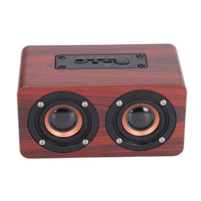 Retro Bluetooth Speaker, Portable Wood Speaker Subwoofer with USB Charging Voice Call Speaker for Cafes, Restaurants, Music Lovers for TV, Projector, Record Player