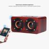 Retro Bluetooth Speaker, Portable Wood Speaker Subwoofer with USB Charging Voice Call Speaker for Cafes, Restaurants, Music Lovers for TV, Projector, Record Player view 4
