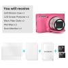 VOVMOEYA SX740 Camera Case Accessories Set[with 2 LCD tempered films],Silicone Protective Case Compatible with Canon PowerShot SX730 SX740 HS Digital Camera - Rose Red view 2