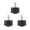 LT Easiyl 3PCS Anti-Slip Rubber Tripod Foot Spikes Compatible with 1/4 Inch Thread Size Monopod Camera Rubber Legs Feet Replacement Parts Black view 1