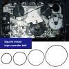 LT Easiyl 240PCS 1MM Recorder Rubber Belts Diameter 26-120mm Folded Length 35-190mm Mix Cassette Tape Machine Belt for DVD CD LD VCR Repeater Drives Black view 2