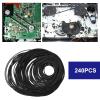 LT Easiyl 240PCS 1MM Recorder Rubber Belts Diameter 26-120mm Folded Length 35-190mm Mix Cassette Tape Machine Belt for DVD CD LD VCR Repeater Drives Black view 3