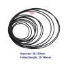 LT Easiyl 240PCS 1MM Recorder Rubber Belts Diameter 26-120mm Folded Length 35-190mm Mix Cassette Tape Machine Belt for DVD CD LD VCR Repeater Drives Black view 4