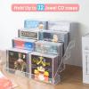 Vowcarol 4-Tier CD Storage Organizer, Dvd Case Holder Organizer CD Holder for 32 CD Jewel Cases view 4