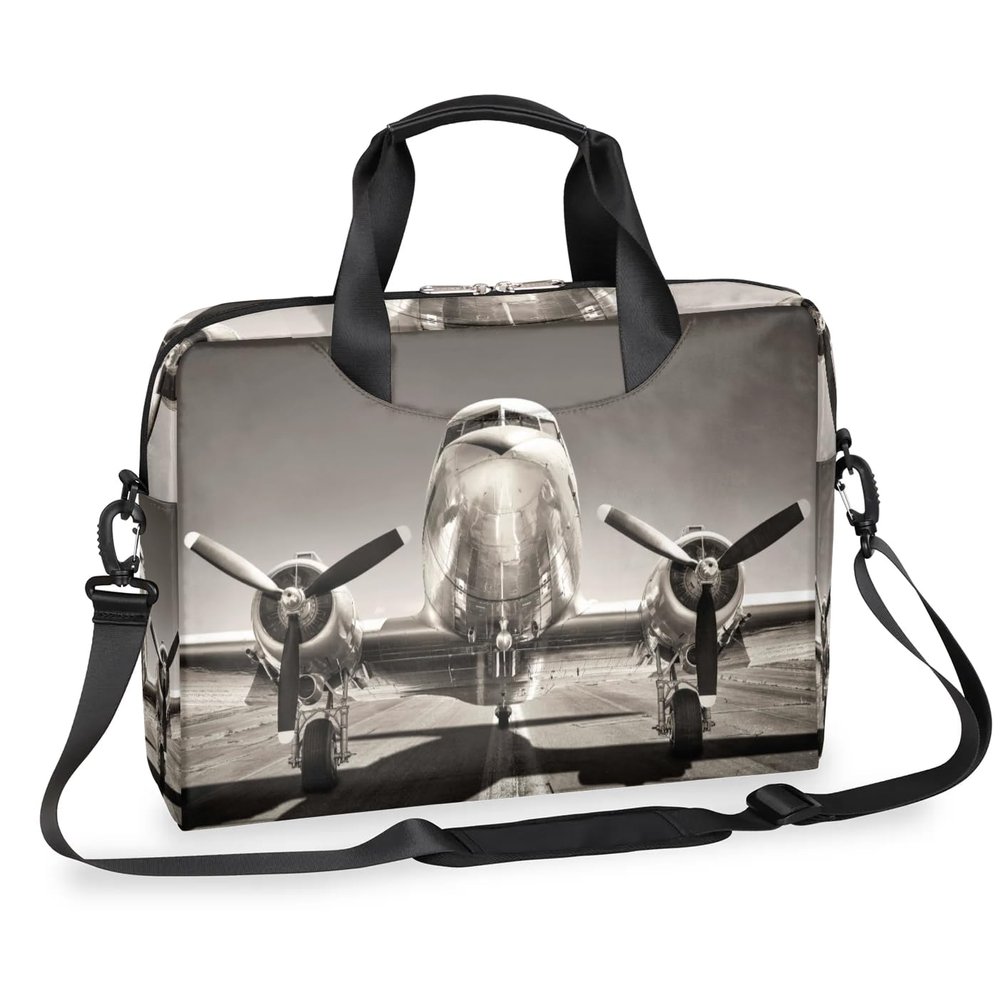 Airplanes Laptop Bag 15.6 Inch Laptop Sleeve Case for Men Women Waterproof Briefcase Messenger Bag 16 Inch Computer Shoulder Bag with Handle for Travel Work