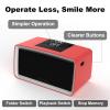 Healvaluefit Simple Music Player for Elderly, Easy Audiobook Player with 32GB TF Card & Card Reader for Dementia, Alzheimers, Visually Impaired, Low Vision Patients, Wired - Red view 2