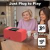 Healvaluefit Simple Music Player for Elderly, Easy Audiobook Player with 32GB TF Card & Card Reader for Dementia, Alzheimers, Visually Impaired, Low Vision Patients, Wired - Red view 3