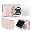 VOVMOEYA SX740 Camera Case Accessories Set[with 2 LCD Tempered Films],Silicone Protective Case Compatible with Canon PowerShot SX730 SX740 HS Digital Camera - Jelly Pink view 1