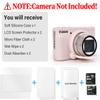 VOVMOEYA SX740 Camera Case Accessories Set[with 2 LCD Tempered Films],Silicone Protective Case Compatible with Canon PowerShot SX730 SX740 HS Digital Camera - Jelly Pink view 2
