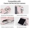 VOVMOEYA SX740 Camera Case Accessories Set[with 2 LCD Tempered Films],Silicone Protective Case Compatible with Canon PowerShot SX730 SX740 HS Digital Camera - Jelly Pink view 4