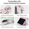 VOVMOEYA SX740 Camera Case Accessories Set[with 2 LCD tempered films],Silicone Protective Case Compatible with Canon PowerShot SX730 SX740 HS Digital Camera - Green Pink Mix view 4