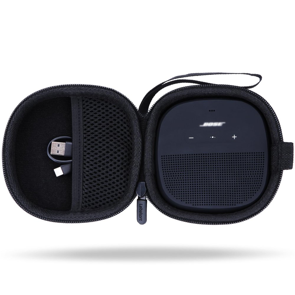Lebakort Storage Case Compatible with Bose SoundLink Micro Speaker (Black Case)