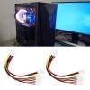 Create idea 4pcs Molex Chassis Power Cord 4 Pin 1 Male to 3 Female Molex Cable 19cm Host Molex Adapter Cable for IDE Hard Disk Computer view 3