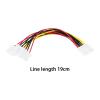 Create idea 4pcs Molex Chassis Power Cord 4 Pin 1 Male to 3 Female Molex Cable 19cm Host Molex Adapter Cable for IDE Hard Disk Computer view 4
