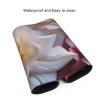 NONHAI Large Gaming Mousepad with Non-Slip Rubber Base Extended Laptop Desk Pad 35.5x16 inch Long Computer Keyboard MouseMat Pretty Flowers Mousepad for Home Office Work view 4