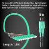 LC UPC 12 Strand Multimode Fiber Pigtail Cable, OM3/OM4 50/125, 1.5m (5ft), High-Density LC-UPC Connector for Data Centers, Telecom, and Network Applications - Low Insertion Loss, High Performance view 2