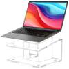 FUCDTEFC Acrylic Laptop Stand for Desk, Laptop Riser for 10-15.6 Inch Laptops, Ergonomic Computer Stand Holder Compatible with Macbooks and Notebooks- Clear view 1