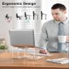 FUCDTEFC Acrylic Laptop Stand for Desk, Laptop Riser for 10-15.6 Inch Laptops, Ergonomic Computer Stand Holder Compatible with Macbooks and Notebooks- Clear view 2