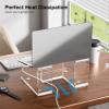 FUCDTEFC Acrylic Laptop Stand for Desk, Laptop Riser for 10-15.6 Inch Laptops, Ergonomic Computer Stand Holder Compatible with Macbooks and Notebooks- Clear view 3
