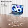 FUCDTEFC Acrylic Laptop Stand for Desk, Laptop Riser for 10-15.6 Inch Laptops, Ergonomic Computer Stand Holder Compatible with Macbooks and Notebooks- Clear view 4
