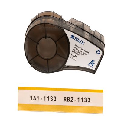 Brady Authentic (M21-750-595-WT) All-Weather Vinyl Label & Authentic (M21-500-595-WT) All-Weather Vinyl Label & Authentic (M21-1500-427) Self-Laminating Wire Wrap for Control