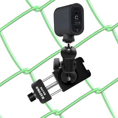 C08 Aluminum Baseball Fence Mount Compatible for GoPro Mevo Start Fence Clamp for DJI Action/Insta360 Smartphone Fence Holder Game Changer Mounting Kit for Picklebal Tennis Football Recording