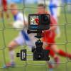 C08 Aluminum Baseball Fence Mount Compatible for GoPro Mevo Start Fence Clamp for DJI Action/Insta360 Smartphone Fence Holder Game Changer Mounting Kit for Picklebal Tennis Football Recording view 2