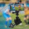 C08 Aluminum Baseball Fence Mount Compatible for GoPro Mevo Start Fence Clamp for DJI Action/Insta360 Smartphone Fence Holder Game Changer Mounting Kit for Picklebal Tennis Football Recording view 3