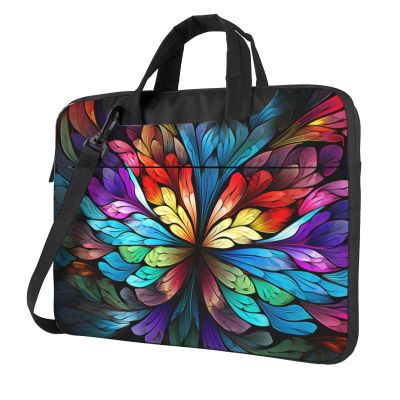 Laptop Bag 13-15.6 inch Laptop Shoulder Bag for Men Women Rainbow Butterfly Computer Bag Messenger Bag for Work