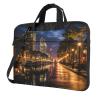 Laptop Bag 13-15.6 inch Laptop Shoulder Bag for Men Women Portland at night Computer Bag Messenger Bag for Work view 1