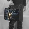 Laptop Bag 13-15.6 inch Laptop Shoulder Bag for Men Women Sea and tree in the night Computer Bag Messenger Bag for Work view 2