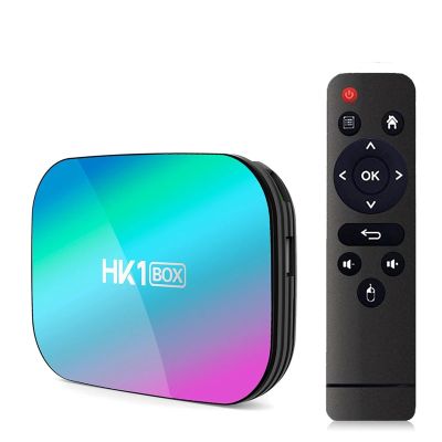 HK1 Box Smart TV Box Amlogic S905X3 Android 9.0 1000M 2.4G&5G Dual WiFi 3D BT 8K 4K Media Player Set Top Box (4+32G)