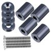 JECOMPRIS Engine Riser Kit for Car Vent Hood Aluminum Alloy Hood Spacer 6mm Fitment view 1