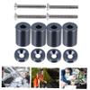 JECOMPRIS Engine Riser Kit for Car Vent Hood Aluminum Alloy Hood Spacer 6mm Fitment view 2