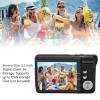 Depisuta 4K Digital Camera, 48MP 8X Digital Zoom Autofocus Auto Beauty Anti Shake Vlogging Camera with 2.7 Inch Screen and Fill Light Rechargable Portable Compact Small Camera for Teens, Black view 2