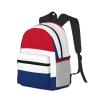 Yqxwjl Dutch Flag Print Backpack For Women Men, Laptop Bookbag,Lightweight Casual Travel Daypack view 2