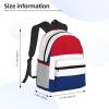 Yqxwjl Dutch Flag Print Backpack For Women Men, Laptop Bookbag,Lightweight Casual Travel Daypack view 4