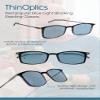 Always With You ThinOptics Blue Light Blocking Reading Glasses for Computers & Screens - Ultra Lightweight and Durable - Rectangular Black 2.5x view 2