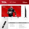 TCL 43-Inch Q65 QLED 4K UHD Smart TV with Google TV (43Q651G, 2024 Model) Dolby Vision, Dolby Atmos, HDR Pro+, Game Accelerator Enhanced Gaming, Voice Remote, Works with Alexa, Streaming Television view 3