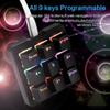 Macro Keypad 9 Keys Mechanical Keyboard Backlit Portable Programmable Single-Handed Mini Gaming Keypad for OSU Electric Contest Game PC Laptop MAC Win Geeker Outemu Programmable Setting Red Switch view 4
