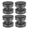 Depisuta 4Pcs 45 x 40mm Speaker Isolation Feet, Rubber Spring Speaker Spike Pads with Non Slip Rubber Rings, Shock Absorbing Prevent Slip Subwoofer Isolation Pad for Amplifier Turntable, Black view 1